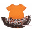 Thanksgiving Orange Baby Bodysuit Turkey Pumpkin Pettiskirt JS4892